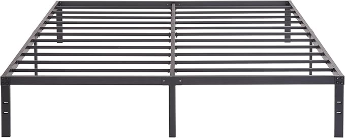 VECELO 14.2" King Size Bed Frame Metal Platform/Mattress Foundation/No Box Spring Needed