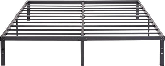 VECELO 14.2" King Size Bed Frame Metal Platform/Mattress Foundation/No Box Spring Needed