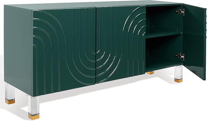 Safavieh Couture Home Saturn-Art Deco Moss Acrylic 3-door Sideboard