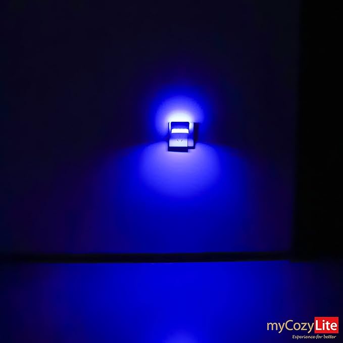 Dimmable Blue Night Lights, Dual Light, Adjustable LED Night Light Plug in, Dusk to Dawn Sensor, Auto ON OFF, Wall Night Light with Switch for Bedroom, Bathroom, Kitchen, Hallway, Stairway, 2 Pack