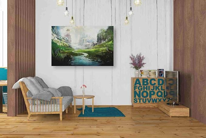 Epic Graffiti 'Peaceful River' by Jonathan Lam, Canvas Wall Art, 26"x40"