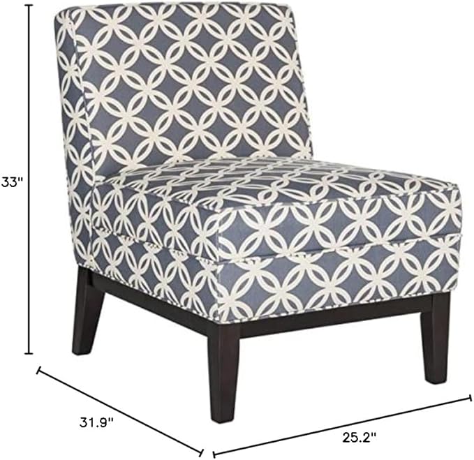 Safavieh Mercer Collection Armond Blue and Espresso 33-inch Accent Chair