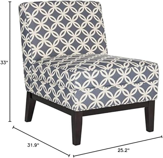 Safavieh Mercer Collection Armond Blue and Espresso 33-inch Accent Chair