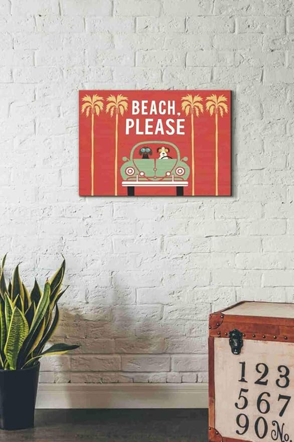 Epic Graffiti 'Beach Bums Beetle I' by Michael Mullan, Canvas Wall Art, 26"x18"