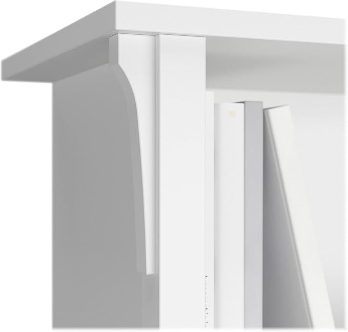 Bush Home Salinas Tall 5 Shelf Bookcase - Set of 2 in Shiplap Gray and Pure White, Vertical Office Storage, Bookshelves for Home Workspace, Multi-Purpose Shelving Units