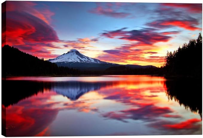 Epic Graffiti 'Sunrise on The Lake' by Darren White, Canvas Wall Art, 40" x 60"