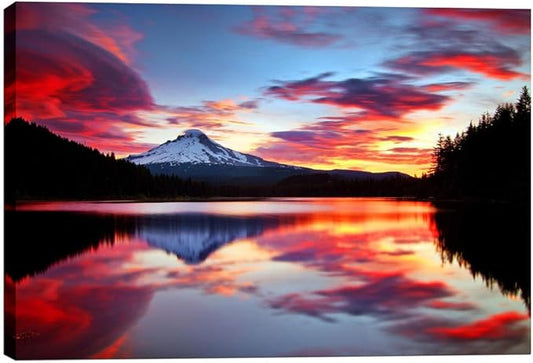 Epic Graffiti 'Sunrise on The Lake' by Darren White, Canvas Wall Art, 40" x 60"