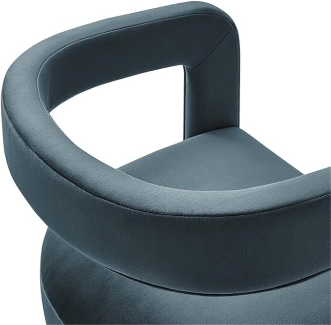 Modway Winslow Stain-Resistant Performance Velvet Accent Chair in [Color]- Open Back Barrel Armchair - Versatile Upholstered Dining Chair - Cozy Reading Chair