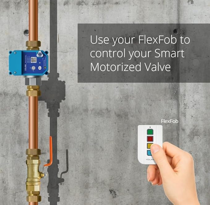 YoLink 1/2" Commercial Grade Smart Motorized Stainless Steel Ball Valve LoRa Wireless Up to 1/4-Mile Open Air Range Battery-Powered, IFTTT, Alexa, Home Assistant
