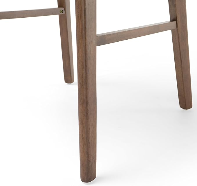 Christopher Knight Home Lucious Fabric / Walnut Finish Dining Chairs, 2-Pcs Set, Light Beige