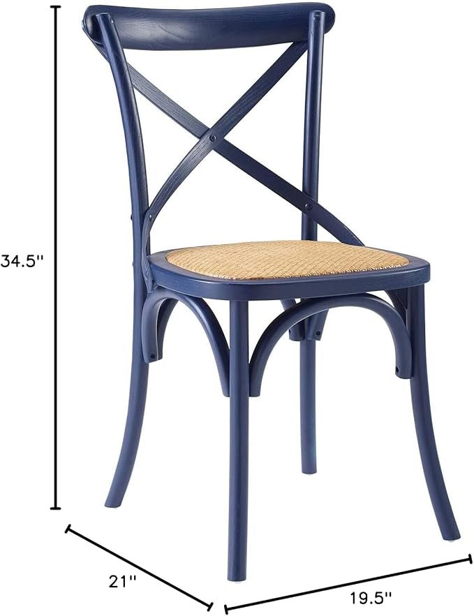 Modway Gear Dining Side Chair, Midnight Blue