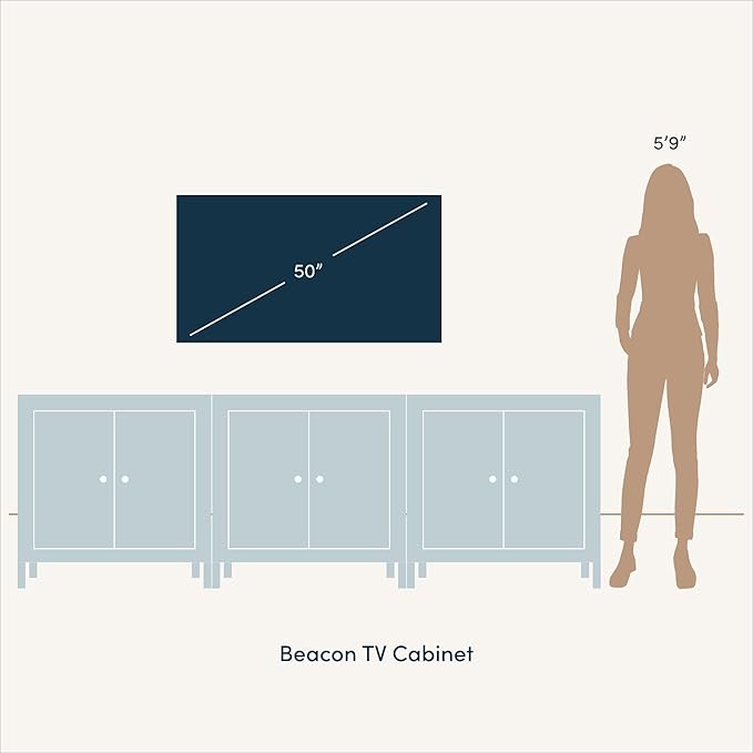 Nathan James Beacon Boho TV Stand, Free Standing Kitchen Cabinet Storage with Adjustable Interior Shelf and Seagrass Accent, Seagrass/Raw Oak, Set of 3