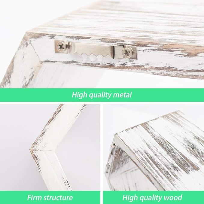 AZL1 Life Concept Floating Shelves – Set of 3 – Large, Medium and Small – Screws and Anchors Included - Farmhouse Shelves for Bedroom, Living Room and More