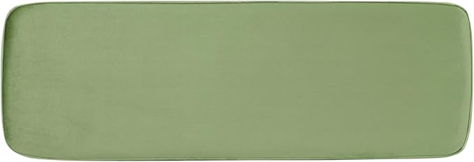 HomePop Upholstered Storage Bench with Metal Leg, 42" W, Green Velvet