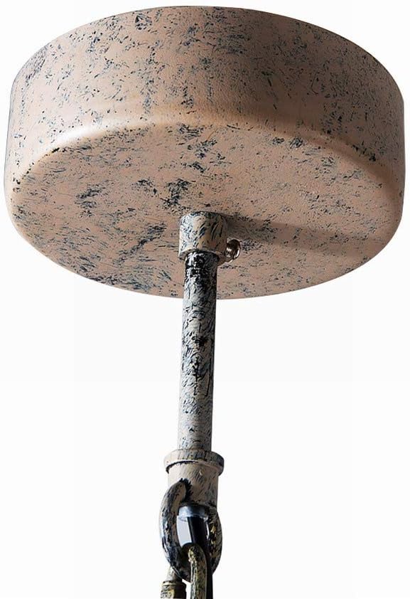 Newrays Wood Bead Chandelier Pendant Gray Blue Finishing Bohemian Boho Beachy Ceiling Lamp Light Fixtures (19.88 in*21.65 in)