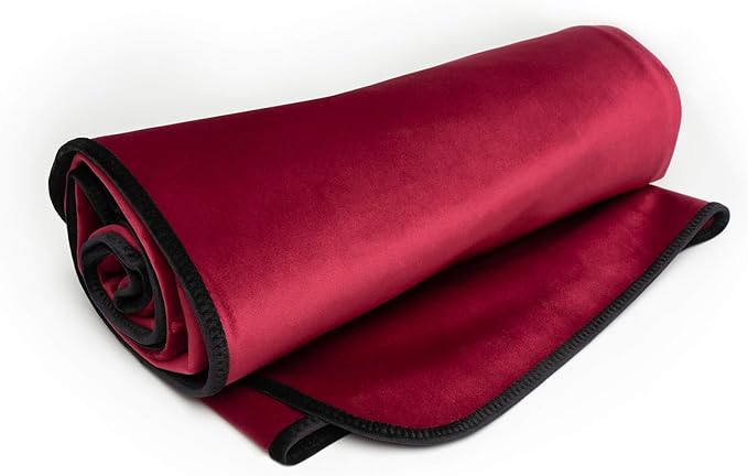 Avana Waterproof Throw - Sensual Blanket for Adults - Made in The USA - Small Size, Micro-Velvet Red