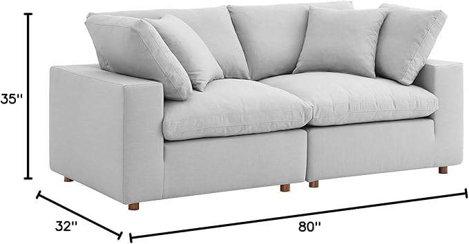 Modway Commix Down-Filled Overstuffed Upholstered Loveseat
