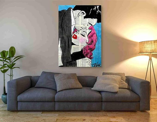 Epic Graffiti 'Pop Lovers' by Loui Jover, Canvas Wall Art, 40" x60'