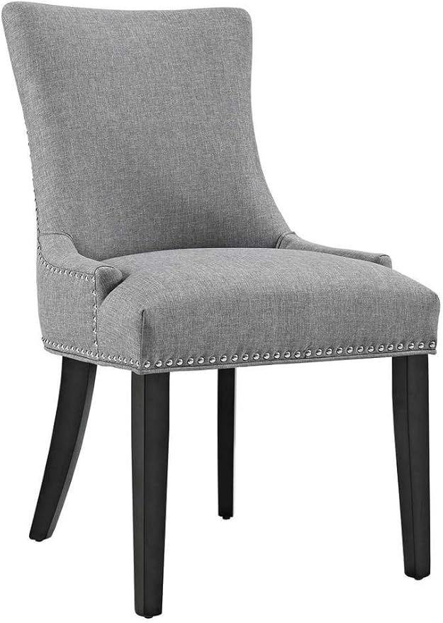 ModwayEEI-2746-LGR-SETMarquisModern Elegant Upholstered Fabric Parsons Dining Side Chair With Nailhead Trim And Wood LegsSet of 2Light Gray