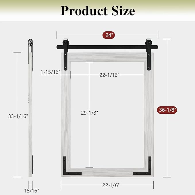Farmhouse Bathroom Mirror, 24x36 Inch White Vanity Mirror for Wall, Wood Framed Rustic Mirror Rectangular Wall Decor Mirrors for Entryway Living Room Bedroom