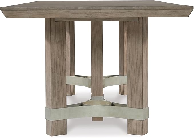 Signature Design by Ashley Chrestner Contemporary Rectangular Dining Room Table, Brown Finish