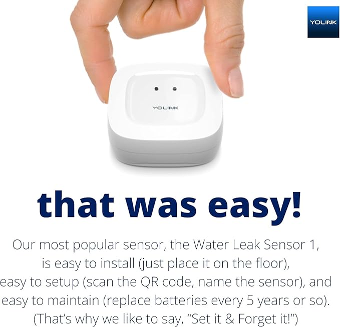 YoLink Smart Home Kit: 4G LTE Cellular Hub & Water Sensor 4-Pack, No Internet Required with a Subscription, SMS, Email & Push Notifications, LoRa Up to 1/4 Mile Range, Alexa, IFTTT, Home Assistant