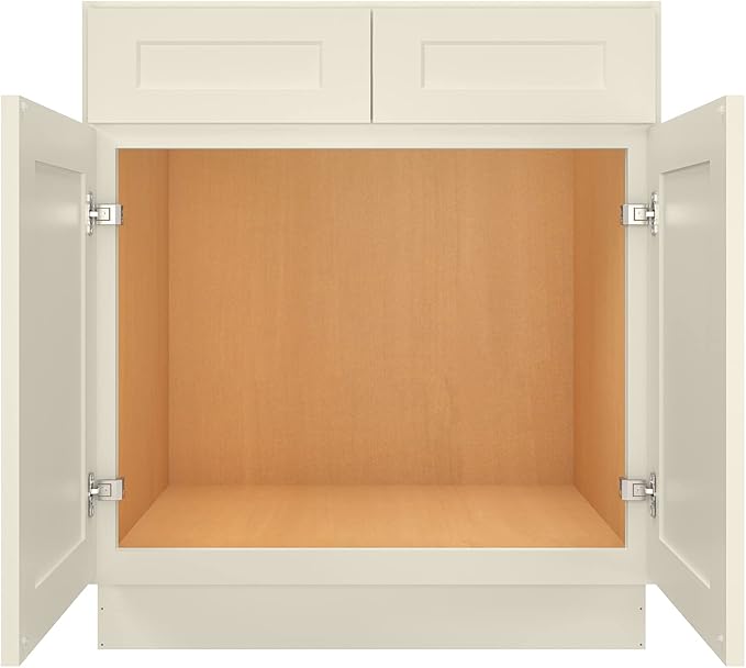 LOVMOR Kitchen Sink Base Cabinet, Unassembled Cabinet, Single Sink Storage Unit, Large Capacity, 24" D*30" W*34-1/2"H