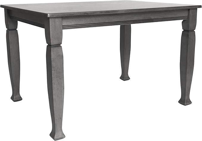 Taylor & Logan Lennox 47" Solid Wood Dining Table in an Antique Gray Finish, Seating for 4, Stylish Turned Wooden Legs, Perfect for Hosting or Everyday Meals