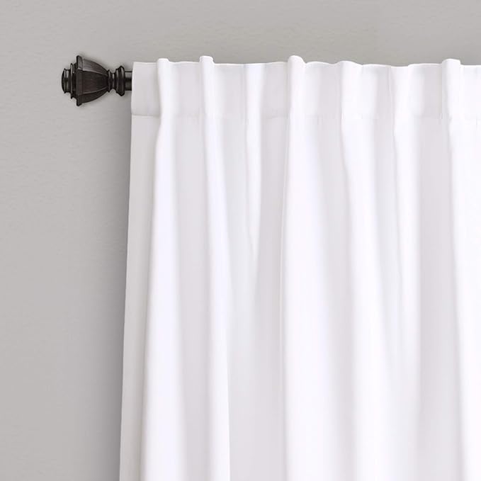 Lush Decor, 84” x 52”, Yellow and Gray Zuri Flora Curtains Light Filtering Window Panel Set for Living, Dining, Bedroom (Pair)