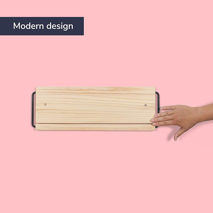 Wall Mounted Shoe Rack - A Wooden, Modern, Slim, and Small Shoe Storage Solution for Shoes and Boots in Narrow Spaces, entryways, or hallways. (20-in-Wide)