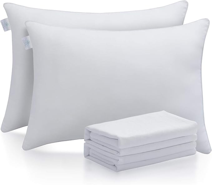 Acanva Bed Pillows for Sleeping 2 Pack with Luxury Hotel Quality, Super Plush 3D Fiber Filling, Top-end Microfiber Cover for Side Stomach Back Sleepers
