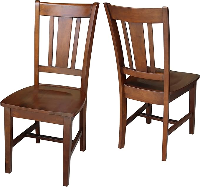 IC INTERNATIONAL CONCEPTS San Remo Solid Wood Splatback Dining Chair in Espresso