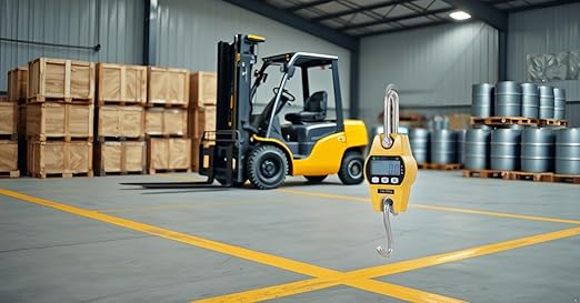 Klau Mini Hoist 300 kg / 600 lb Crane Scale Industrial Heavy Duty Digital Hanging Scales Yellow for Home Farm Factory Hunting