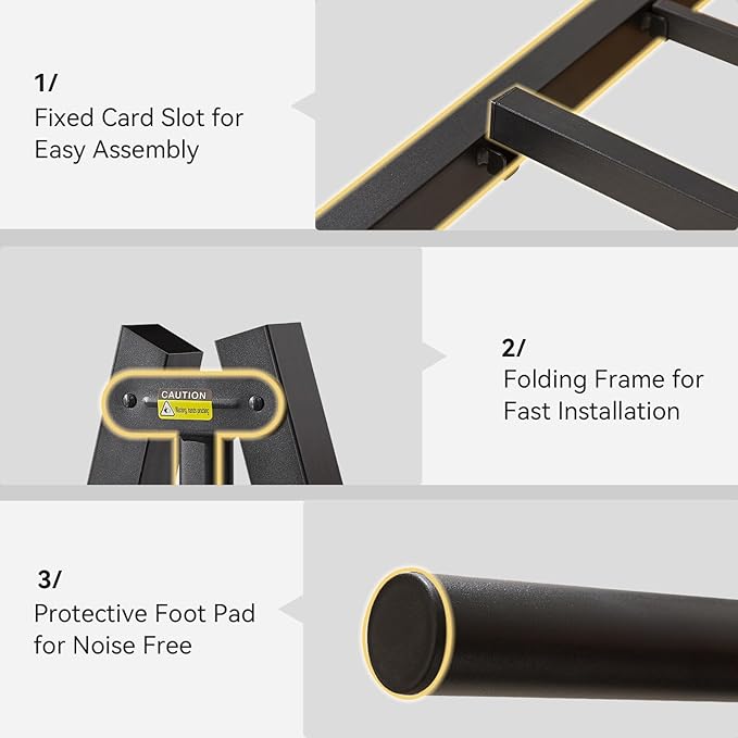 Metal Bed Frame Full Size - 14 Inch Platform Bed Frame with Headboard/Heavy Duty Sturdy Mattress Foundation/No Box Spring Needed/Easy Assembly, Black, Full