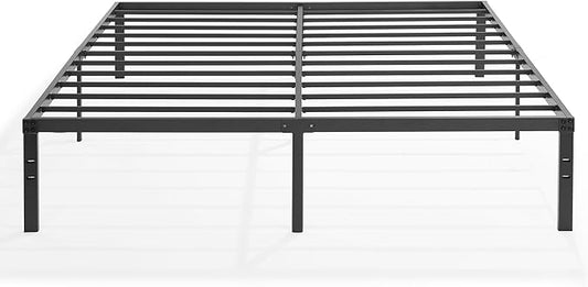 VECELO 16" King Size Metal Platform Tall Bed Frame,Heavy Duty Steel Slat/Easy Assembly Mattress Foundation/No Box Spring Needed