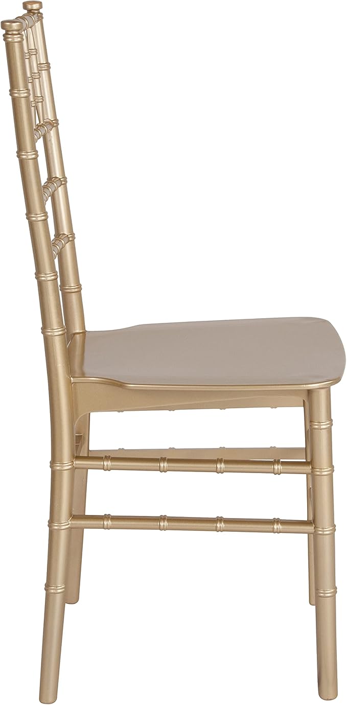 Flash Furniture HERCULES Series Gold Resin Stacking Chiavari Chair