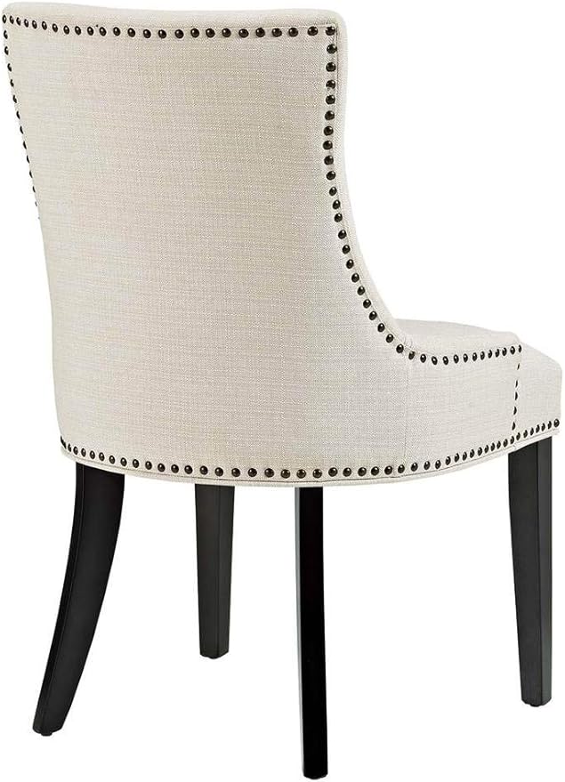 ModwayEEI-2746-BEI-SETMarquisModern Elegant Upholstered Fabric Parsons Dining Side Chair With Nailhead Trim And Wood LegsSet of 2Beige