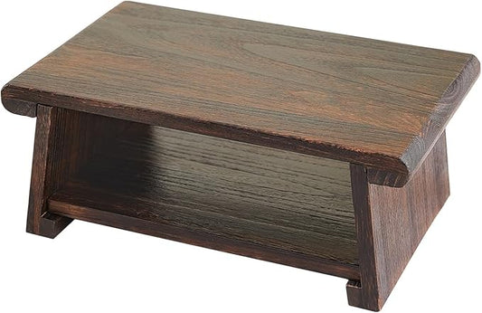 Folding Altar Table,Japanese Table for Sitting on The Floor,Low Wood Meditation Table,Foldable Floor Desk
