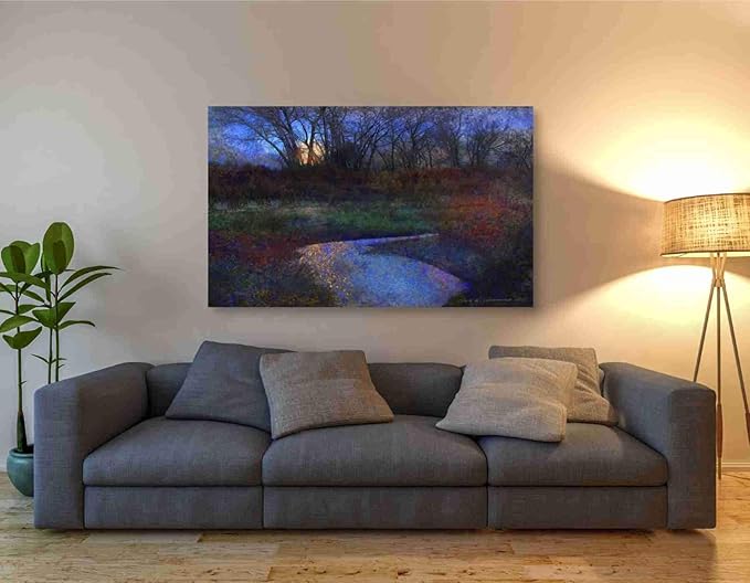 Epic Graffiti 'Moonlit Stream' by Chris Vest, Canvas Wall Art, 54"x40"