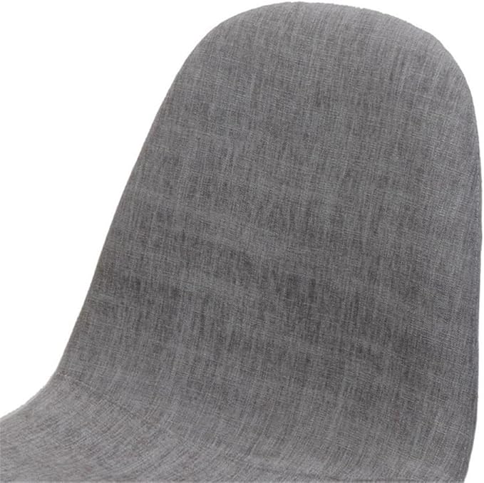 Great Deal Furniture Noble House Caden Mid Century Fabric Dining Chair in Light Gray (Set of 2)