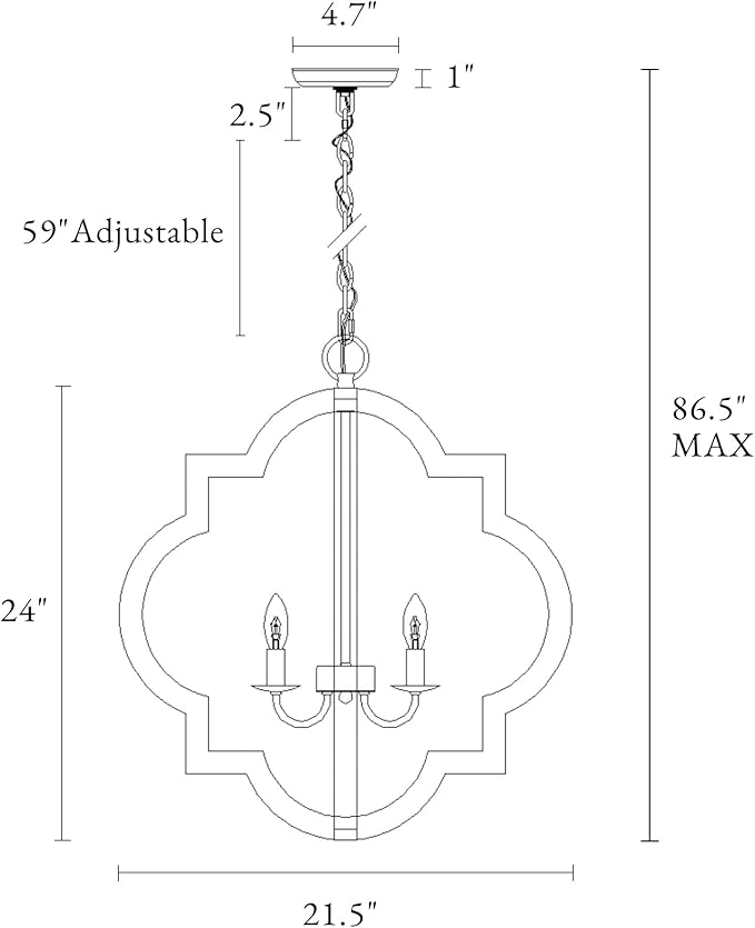 KSANA Farmhouse Orb Chandelier, Handmade Wood Distressed White French Country Hanging Light Fixture for Dining & Living Room, Foyer, Bedroom, Kitchen Island, and Entryway
