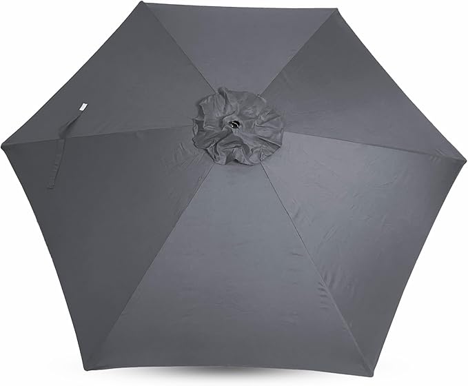 Sfmora 9ft Patio Umbrella Replacement Canopy for 6 Ribs, Outdoor Umbrella Canopy ONLY, Market Umbrella Top, Water-Resistant & UV-Protective
