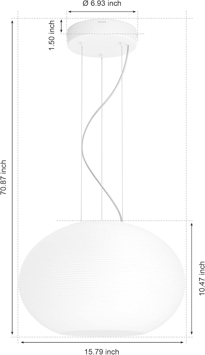 Philips Hue Flourish Ceiling Pendant LED - White (4090631U9)