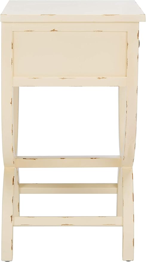 Safavieh American Homes Collection Maxine Vintage Cream Accent Table,Vanilla