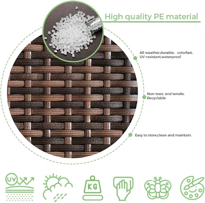 240 Ft Wicker Repair Kit, Plastic Wicker Repair Supplies, Gradient Dark Brown with Visible Mixed Color Stripes, Synthetic Rattan Replacement Material for Patio Wicker Furniture Repair