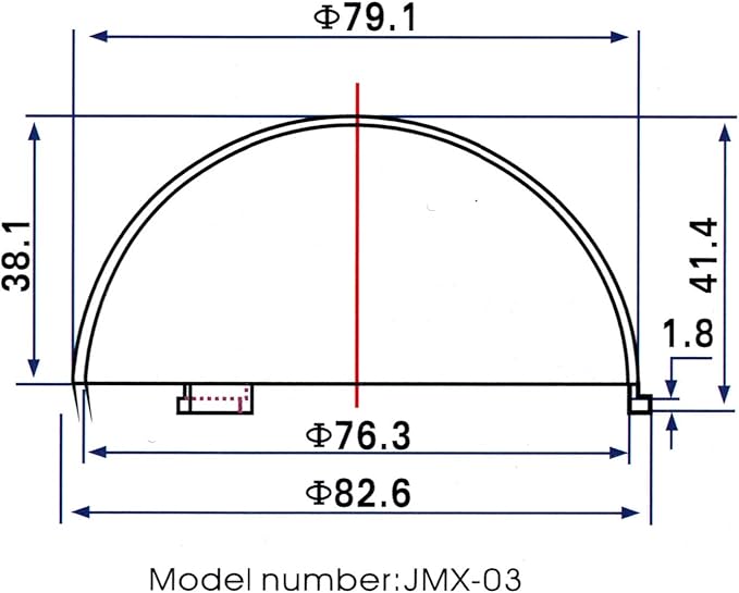 JMX Acrylic/PC CCTV Replacement Clear Camera Dome Cover Security Camera Housing Pet Dog Fence Window Skylight Window (3 Inches, Transparent)