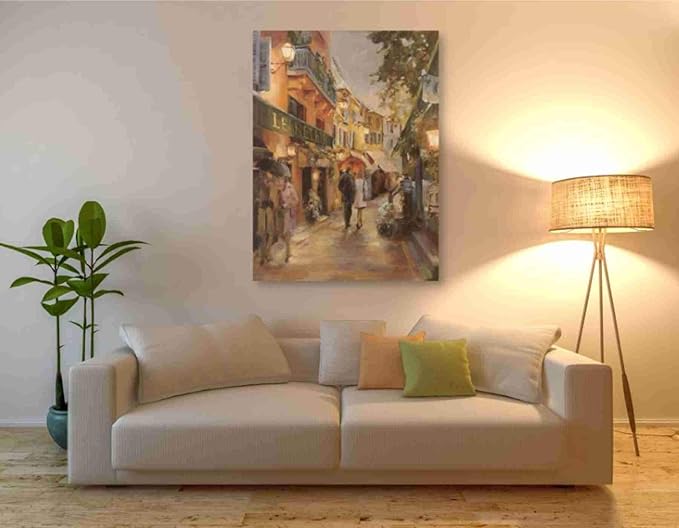 Epic Graffiti 'Evening in Paris' by Marilyn Hageman, Canvas Wall Art, 40"x54"