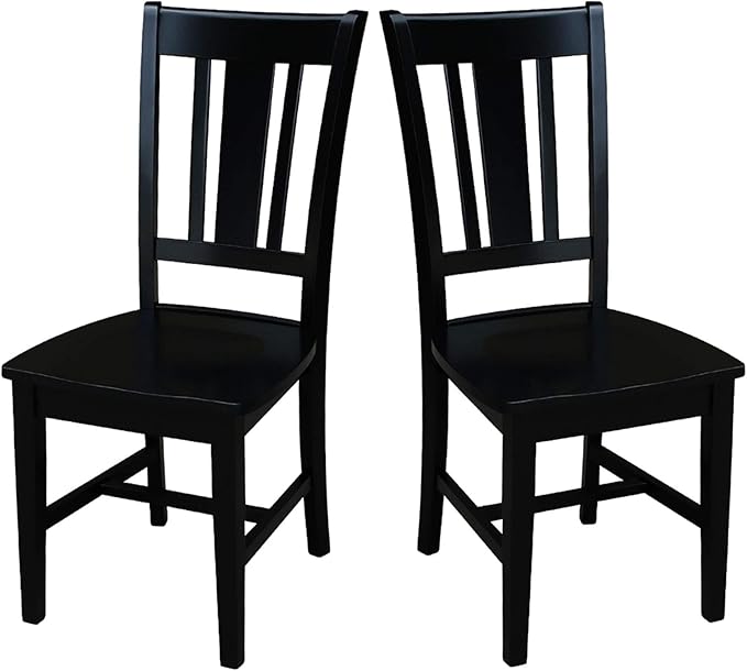 International Concepts San Remo Splat Back Chair, Black