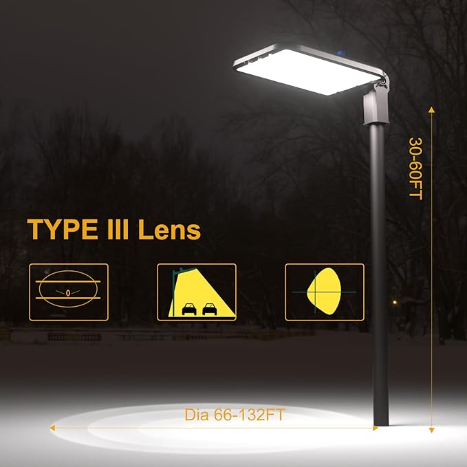 500W LED Parking Lot Lights (75000lm Eqv 2000W HPS) Slipfitter Mount Commercial Area Lighting Smart Photocell 6KV SPD IP65 5000K Daylight LED Street Light ETL Listed 7 Yrs Warranty-2Pack