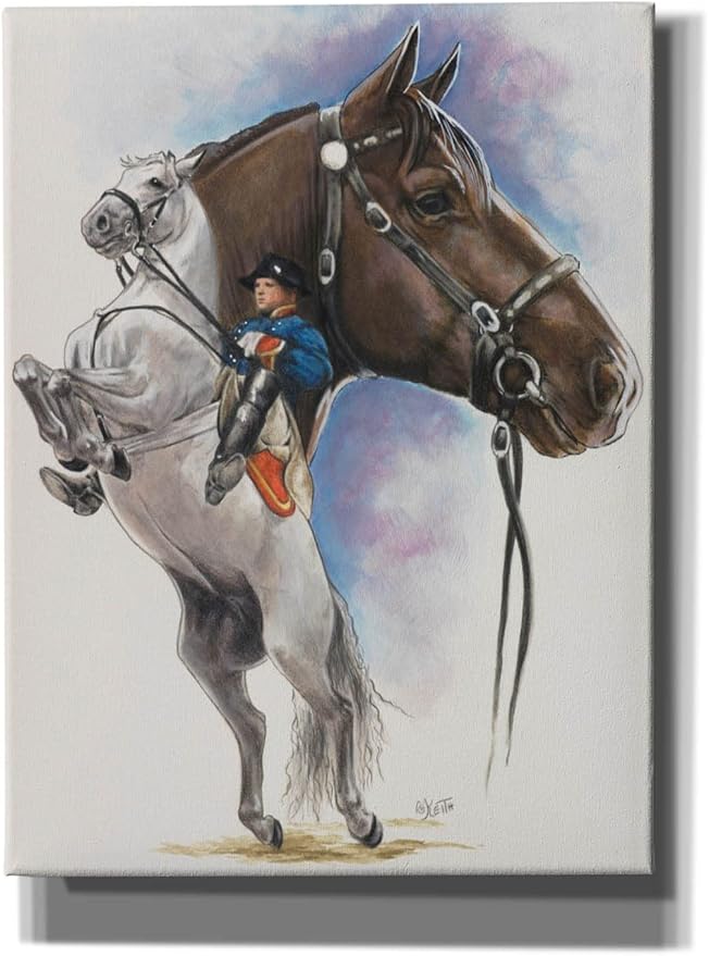 Epic Graffiti 'Lippizaner' by Barbara Keith, Canvas Wall Art, 12"x16"